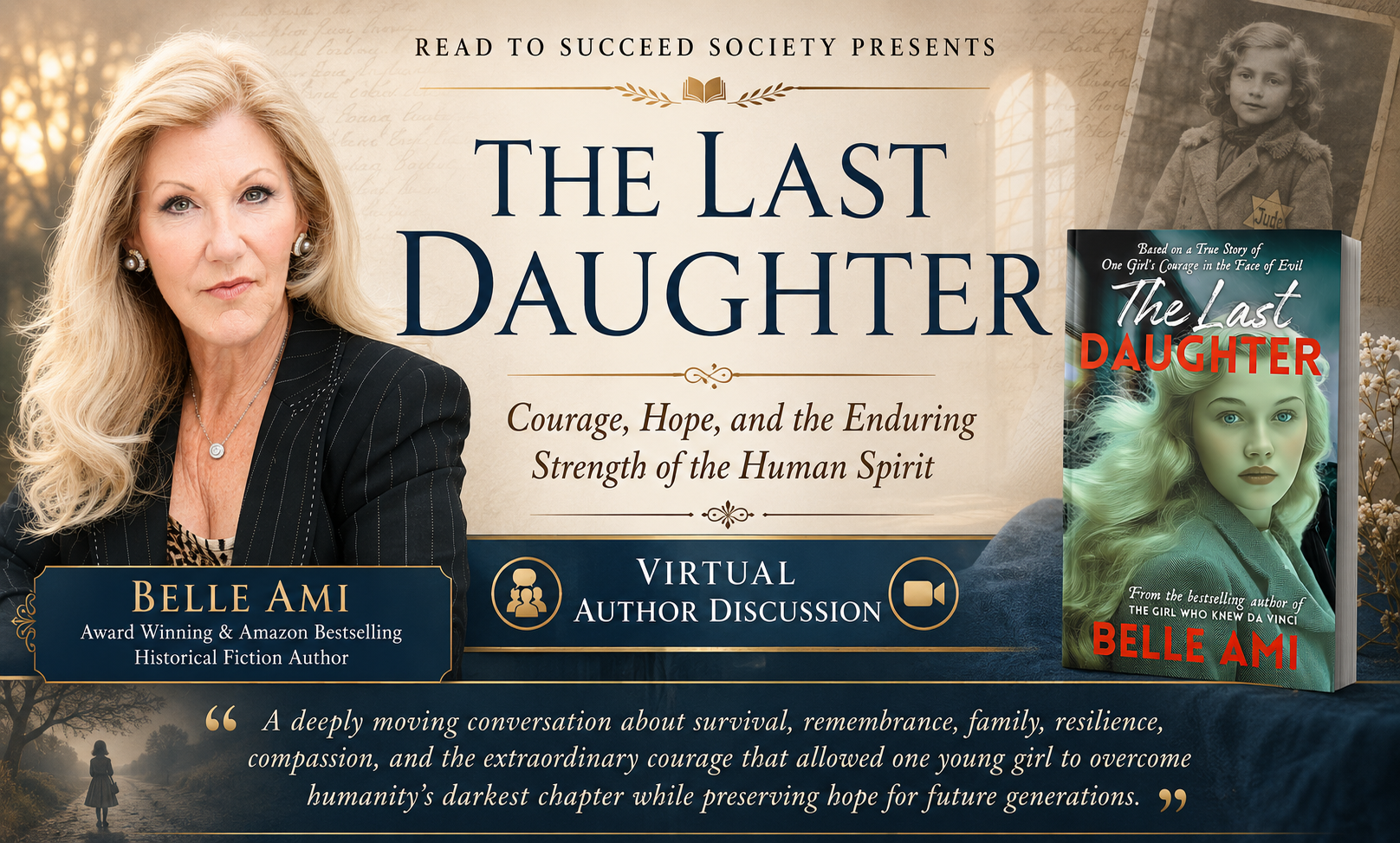 The Last Daughter virtual author discussion with Belle Ami